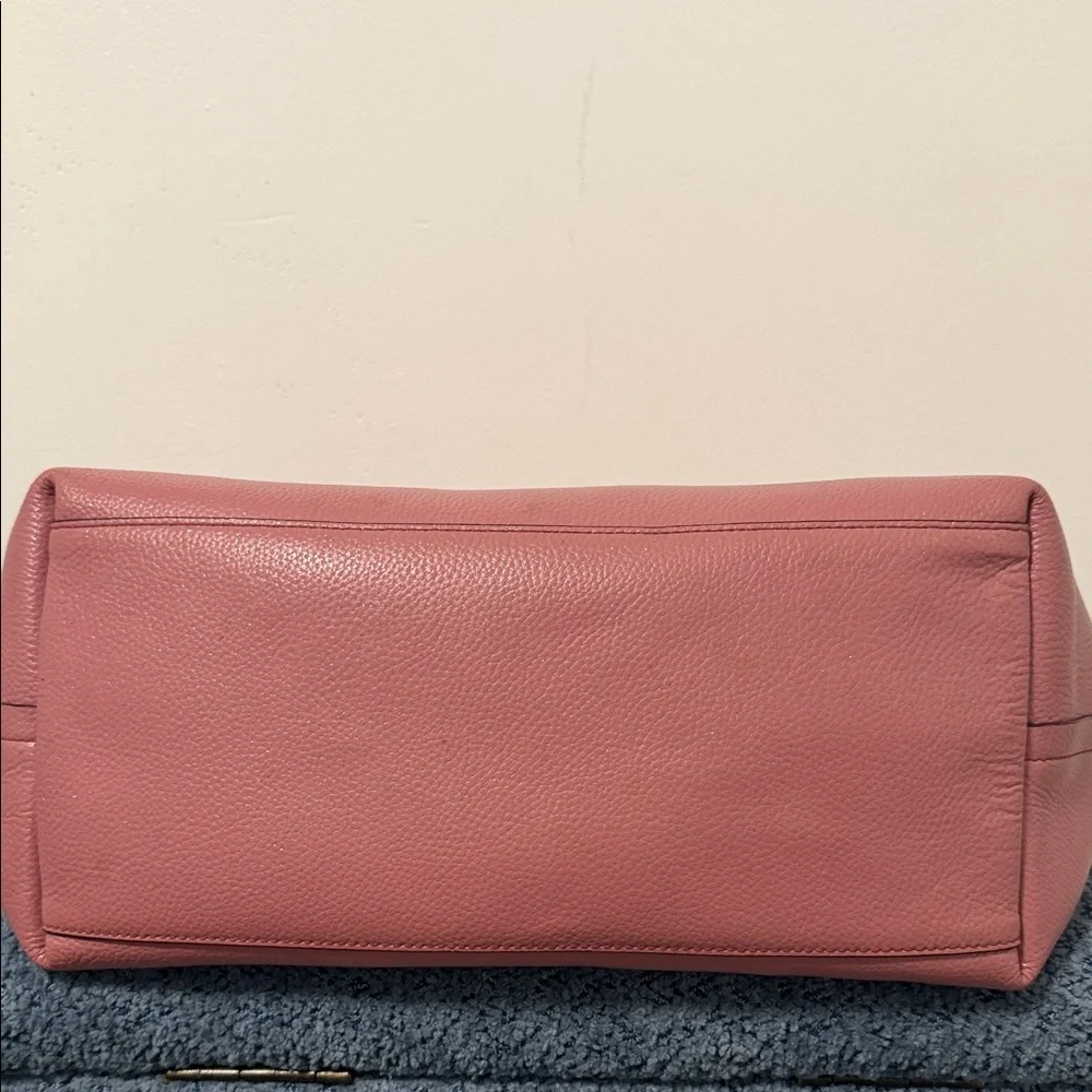 Coach Dusty Rose Leather Tote Glitter Rose Pink - Picture 3 of 14